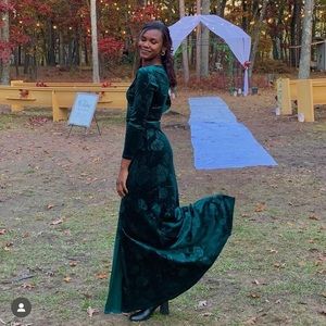 Matthews Embossed Velvet Maxi Dress